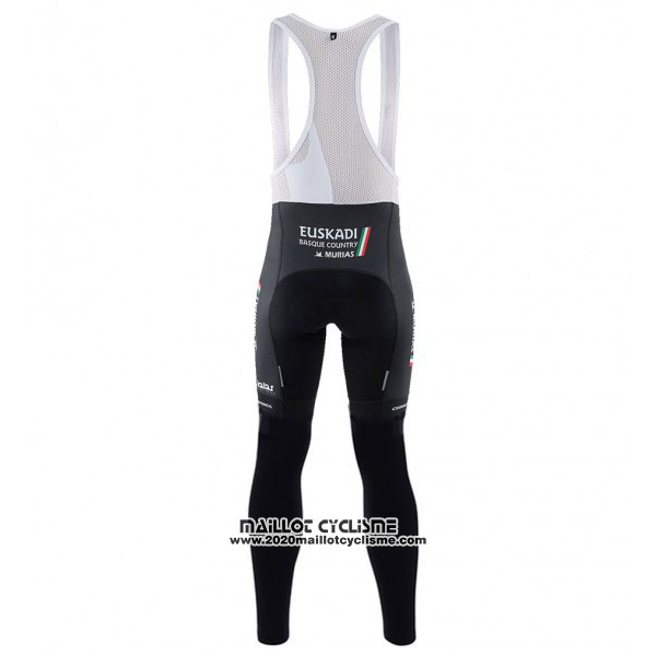 2017 Maillot Ciclismo Euskadi Noir et Vert Manches Longues et Cuissard